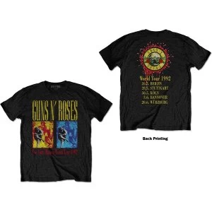 Image of Guns N' Roses - Use Your Illusion World Tour Unisex Small T-Shirt - Black