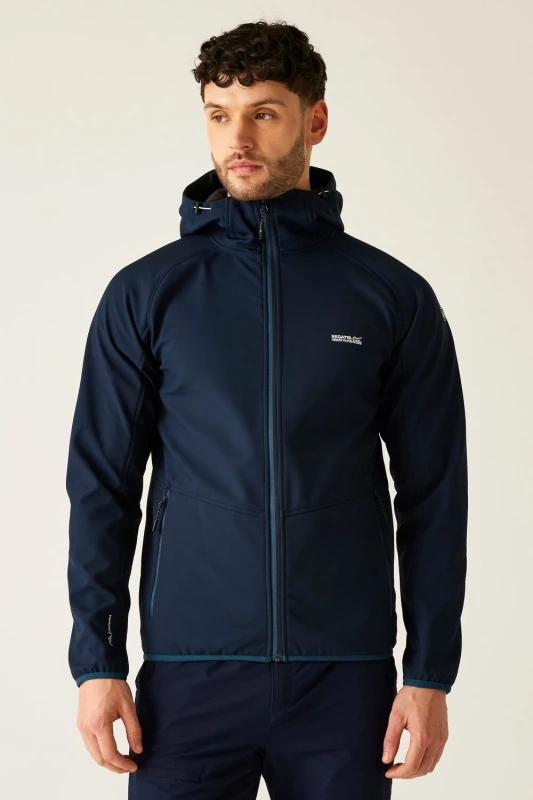 Image of Regatta Mens Arec Softshell Jacket in Navy Size: Large Navy Male L