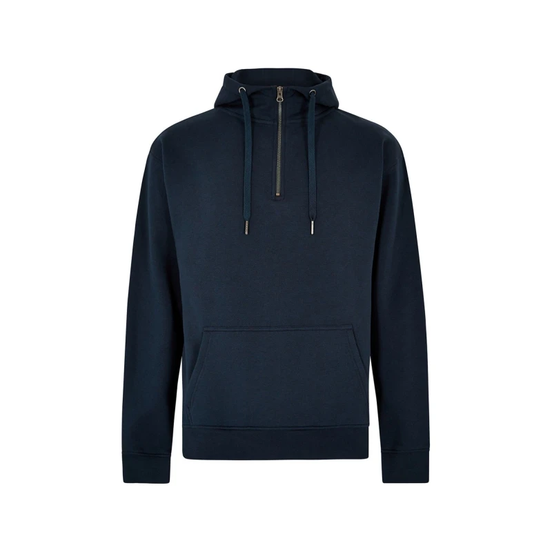 Image of Kustom Kit Mens Quarter Zip Hoodie in Navy Size: Small Navy Male S