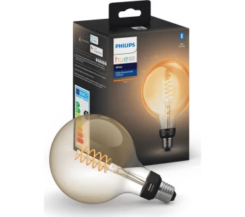 Image of PHILIPS HUE Filament Bluetooth G125 LED Bulb - E27