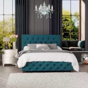 Image of Laurence Llewelyn-Bowen Laurence Llewelyn Bowen Luna Ottoman Storage Bed Plush Velvet Emerald Small Double