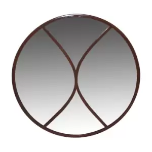 Image of Ivyline Circular Outdoor Mirror Natural Rust