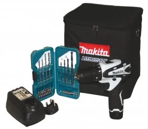 Image of Makita 10.8v Li-ion Combi Drill And 17pc Accessory Kit