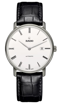 Image of Rado DiaMaster Thinline Automatic Mens watch - Water-resistant 5 bar (50 m), Ceramos, light