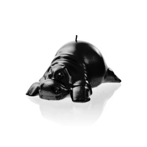 Image of Black Metallic Hippo Candle