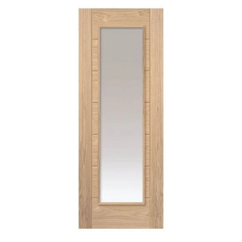 Image of JB Kind Doors Palomino Oak Clear Glazed Internal Door