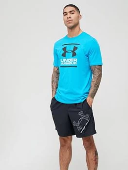 Image of Under Armour Training GL Foundation Short Sleeve T-Shirt - Blue/Black Size M Men