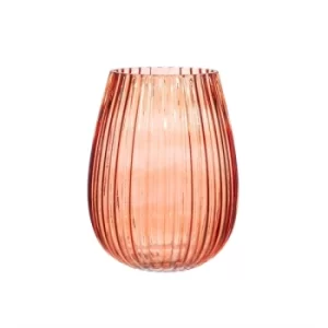 Image of Fluted Glass Vase (Amber)