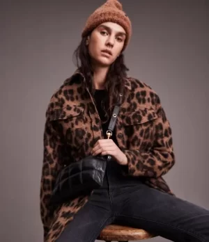 Image of AllSaints Womens Eve Leather Quilted Crossbody Bag, Black