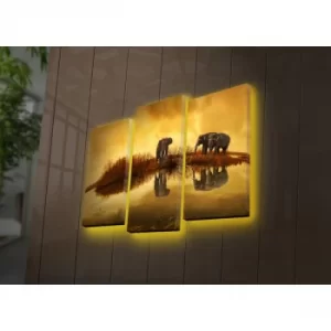 Image of 3PATDACT-23 Multicolor Decorative LED Lighted Canvas Painting (3 Pieces)