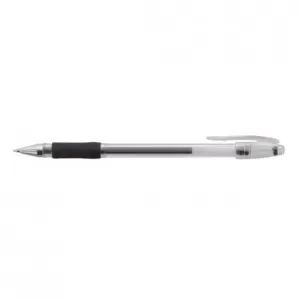 Image of Value Gel Stick Pen Rubber Grip 0.7mm Black (PK10)