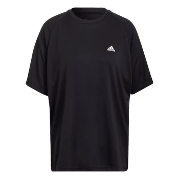 Image of adidas Designed to Move Studio Boyfriend T-Shirt Womens - Black