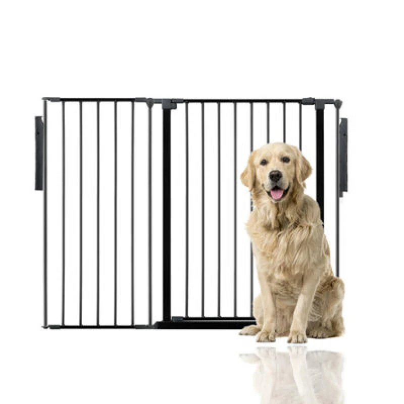 Image of Bettacare Premium Extra Tall Multi Panel Flexible Dog Barrier, Up To 128Cm Wide, Black, 105Cm Tall