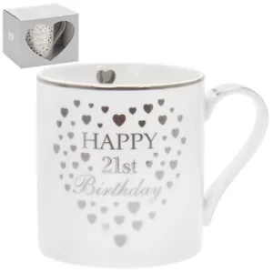 Image of Heart Birthday Mug 21st