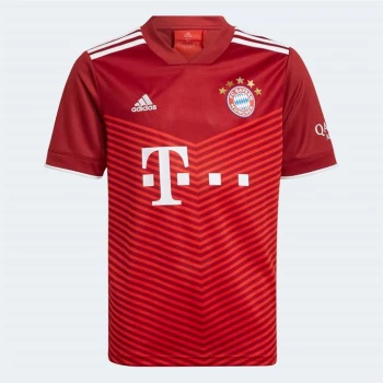Image of adidas Bayern Munich Home Shirt 2021 2022 Junior - Red