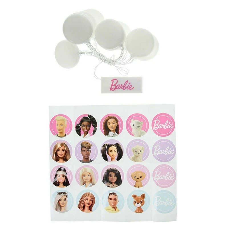 Image of Paladone Barbie String Lights with Stickers - White White One Size