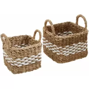 Image of Premier Housewares - Set of Two Square Seagrass Baskets