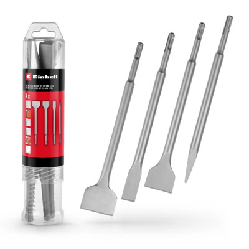 Image of Einhell 4 Piece SDS Plus Chisel Set 49247205
