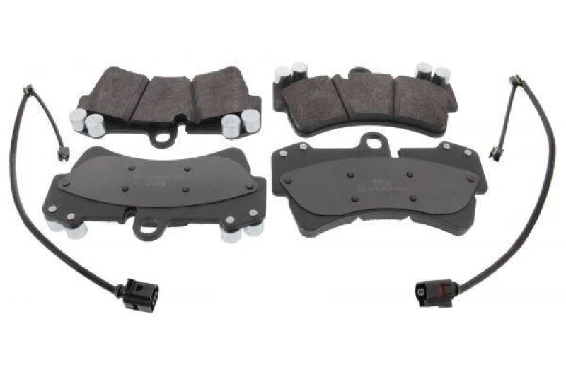 Image of RIDEX 402B1324 Brake pad set Front Axle, incl. wear warning contact, with anti-squeak plate Brake Pad Set,disc brake (402)