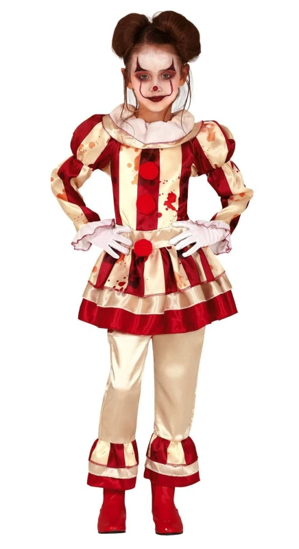 Image of Fiestas Guirca Fancy Dress Striped Clown Girl 5-6 Years CLG-FG83527