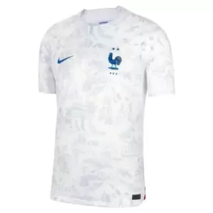 Image of Nike France Away Shirt 2022 2023 Adults - White