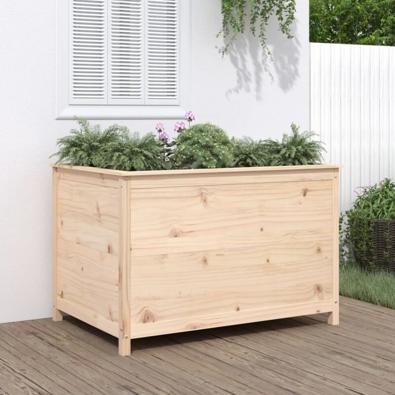 Image of vidaXL Garden Raised Bed 119.5x82.5x78cm Solid Wood Pine, Brown 825310