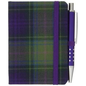 Image of Heather Tartan: Mini Notebook with Pen: 10.5 x 7cm: Scottish Traditions: Waverley Genuine Tartan Cloth Commonplace Notebook...
