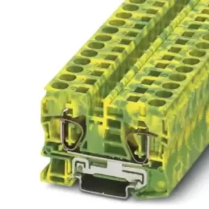 Image of Phoenix Contact Green/Yellow ST 10-PE Modular Terminal Block, 24 6 AWG, 1.5 16mm, Ex, 8 kV