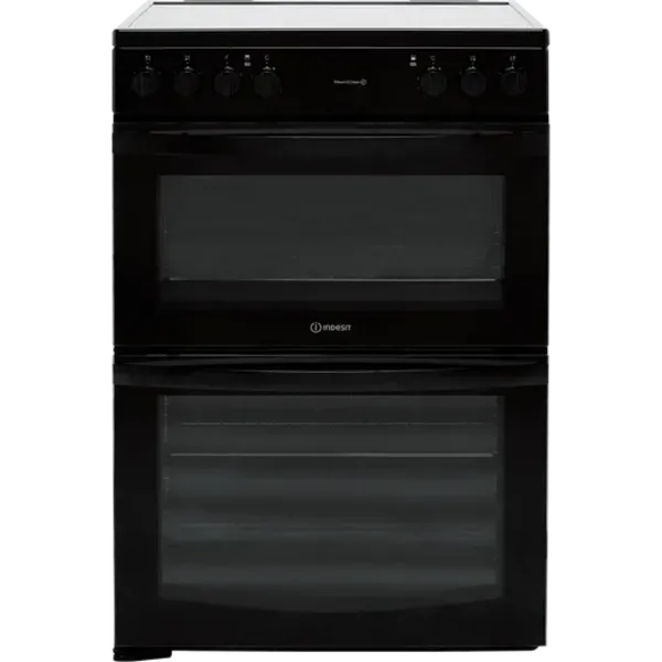 Image of Indesit IT60V9KMB/UK 60cm Electric Cooker with Ceramic Hob - Black - A Rated