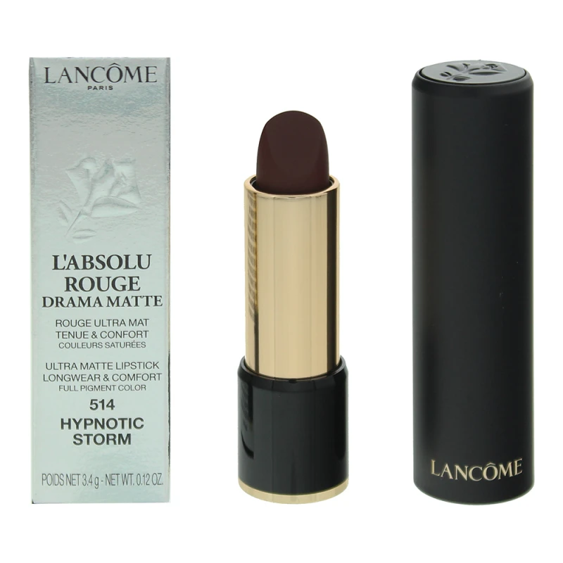 Image of Lancome L'absolu Rouge Drama Matte #514 Hypnotic Storm Lip Color 3.4g