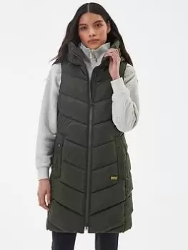 Image of Barbour International Boston Gilet - Green, Size 18, Women