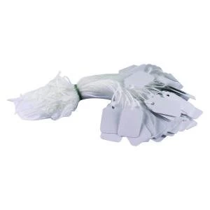Image of Strung Ticket 27x16mm White Pack of 1000 KF01616