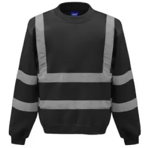 Image of Yoko Unisex Adult Hi-Vis Sweatshirt (L) (Black) - Black