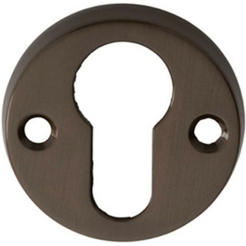 Image of Loops 45mm Euro Profile Open Escutcheon 8mm Depth Dark Bronze Keyhole Cover Multi unisex