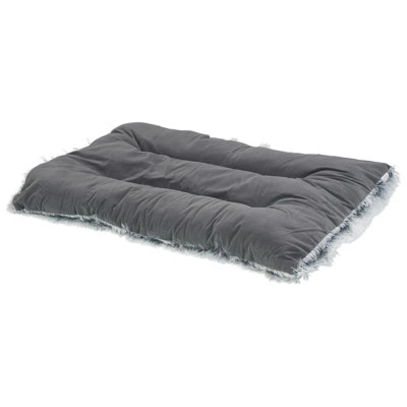 Image of Beliani Traditional Pet Bed Ergani Velvet Grey