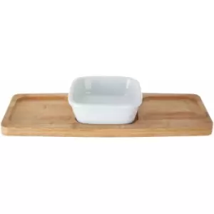 Image of Snack Bowl with Bamboo Tray - Premier Housewares
