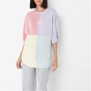 Image of Missguided Colourblock Maternity T Shirt - Multi