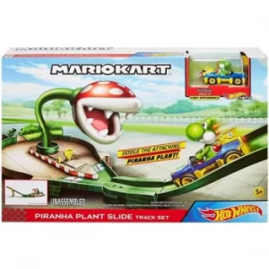 Image of Hot Wheels Mario kart Piranha Plane Slide Track Playset