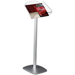 Image of Stewart Superior Brochure Stand DBSA4L A4 Silver