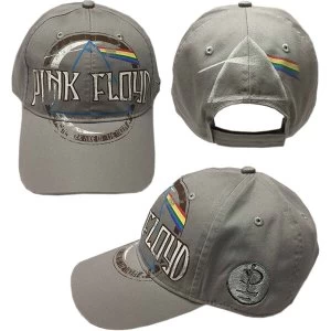 Image of Pink Floyd - Dark Side of the Moon Album Distressed Mens Baseball Cap - Grey