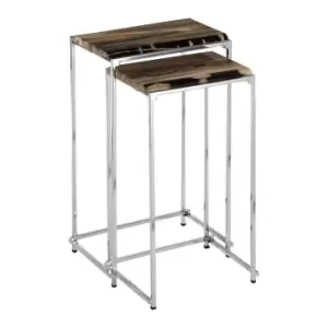 Image of Olivia's Petrified Wood Nest Of Tables