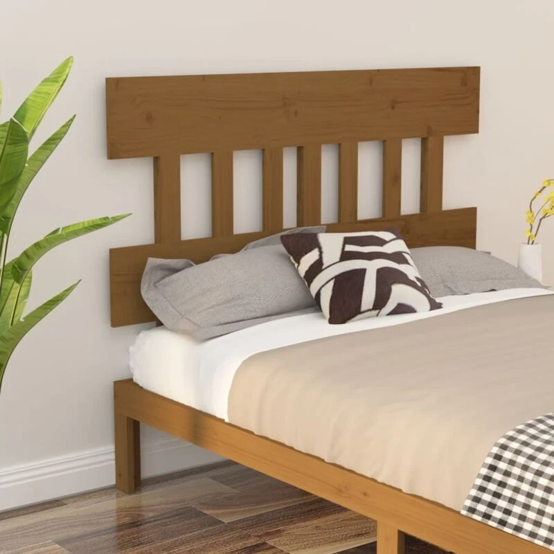Image of VIDAXL Bed Headboard Honey Brown 143.5x3x81cm Solid Wood Pine Vidaxl 8720287010043