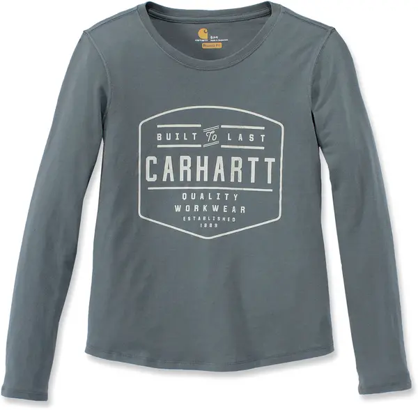 Image of Carhartt Lockhart Ladies Long Sleeve Shirt, grey-green, Size S for Women