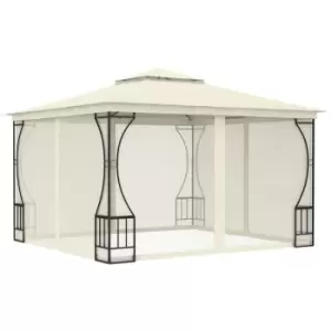 Image of Gazebo with Nets 300x300x265cm Cream Vidaxl Cream