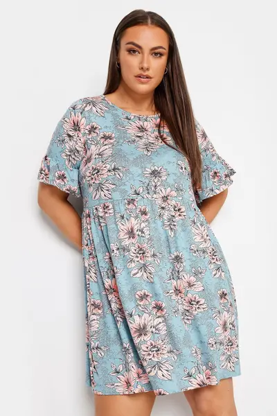 Image of Yours Tunic Dress Blue