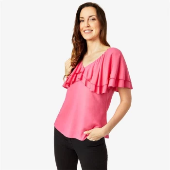 Image of Biba Volume Sleeve Top - Bright Pink