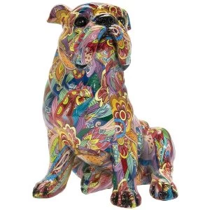 Image of Groovy Art Sitting Bulldog Ornament