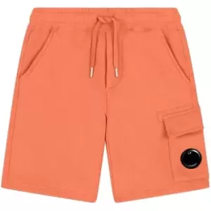 Image of CP COMPANY Boys Lens Fleece Shorts - Pink