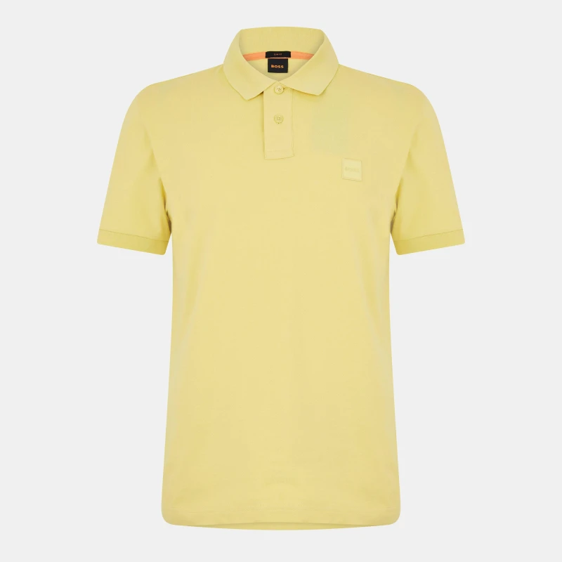 Image of Boss Mens HBO Passenger Premium Design Polo Shirt Yellow 751 male S