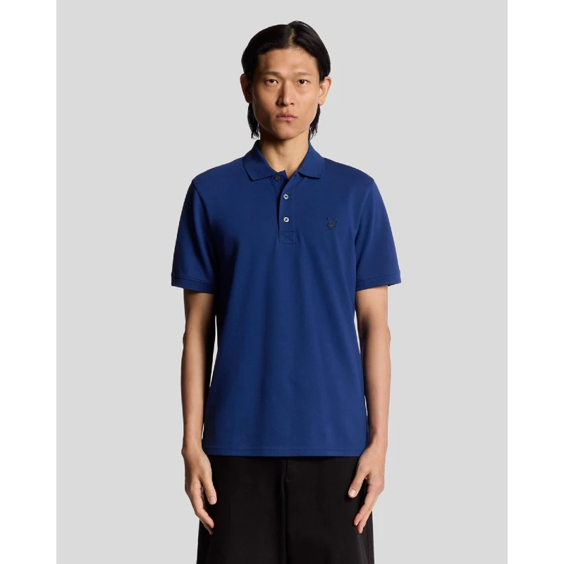 Image of Lyle and Scott Superfine Polo Shirt Blue male XS